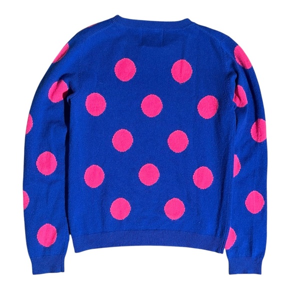 Jumper 1234 Blue and Pink Polka Dot Sweater - Picture 2 of 4
